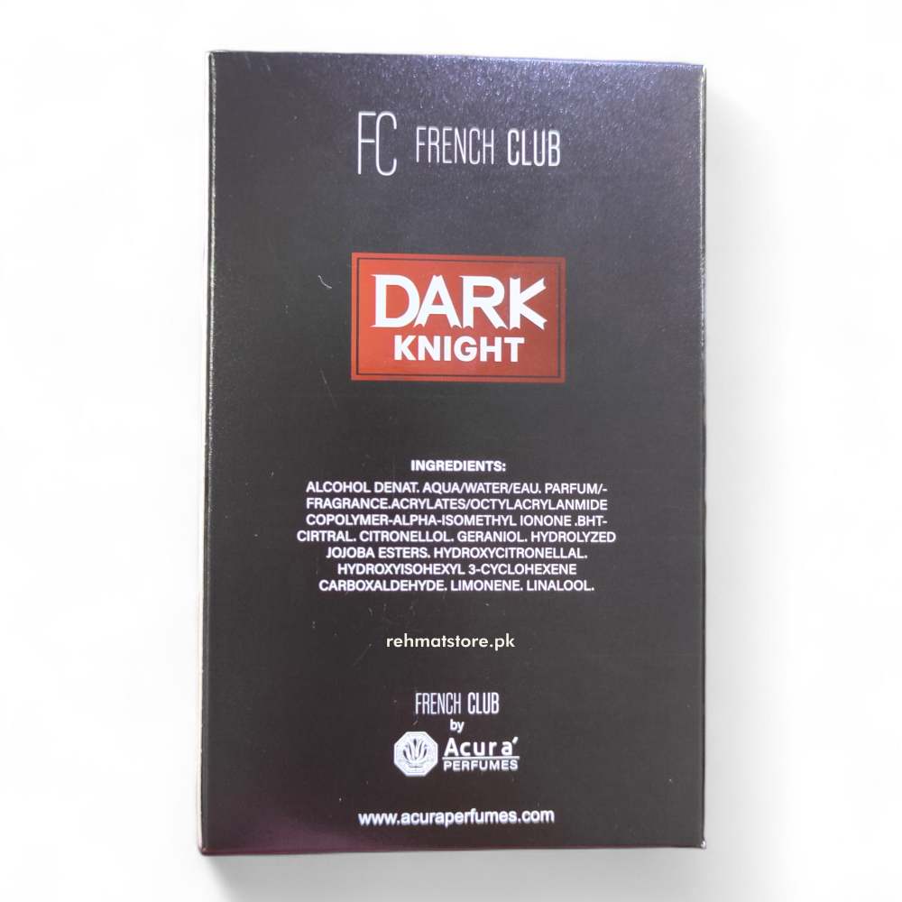 Dark Knight 100ml Men's Perfume | French Club By Acura