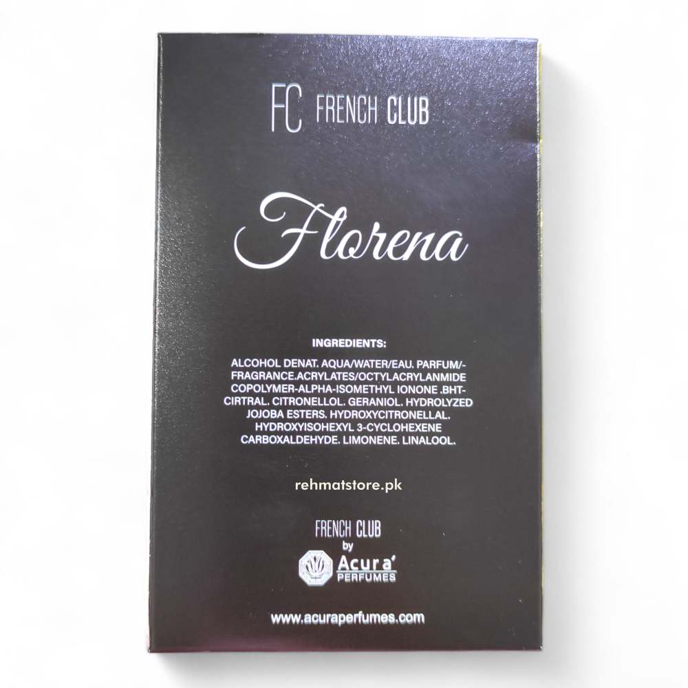 Florena 100ml Men's Perfume | French Club By Acura