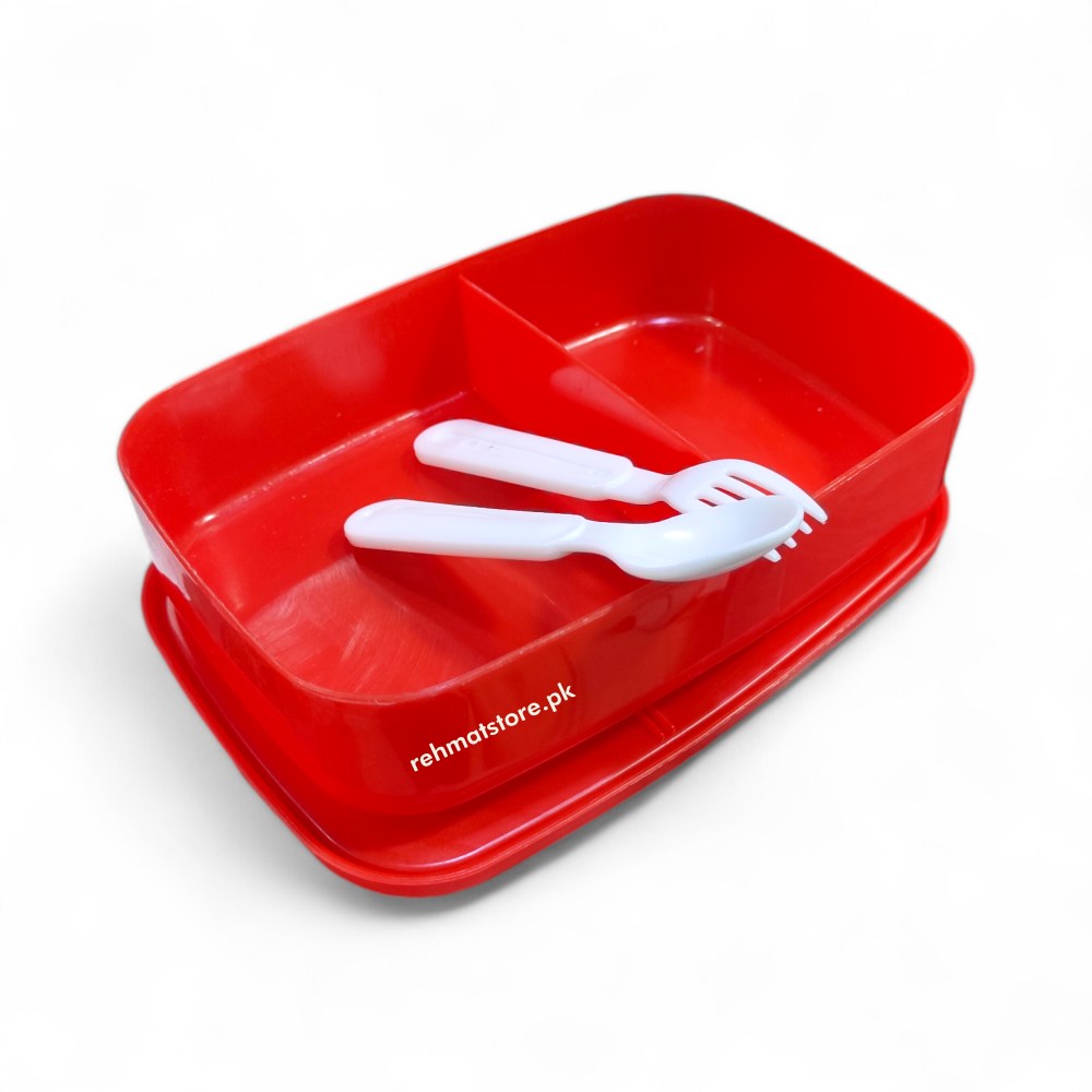 Lunch Box for Kids | 2 Compartments with Spoon and Fork