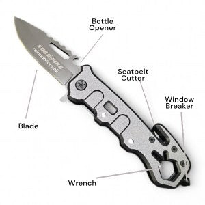 5 in 1 Folding Knife | D38 Pocket Knife | 3.5/9"