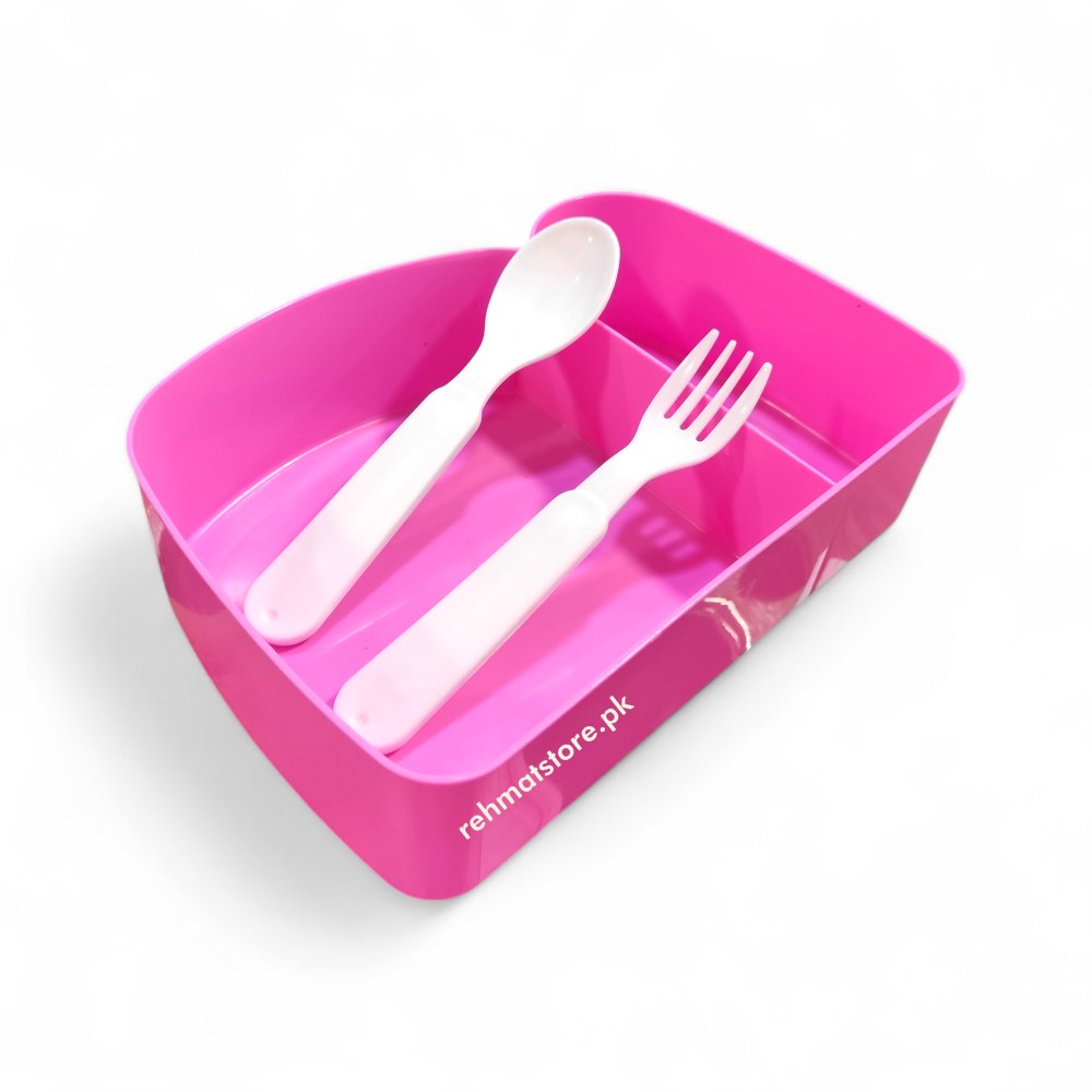 Lunch Box for Kids, 2 Compartments, Spoon And Fork