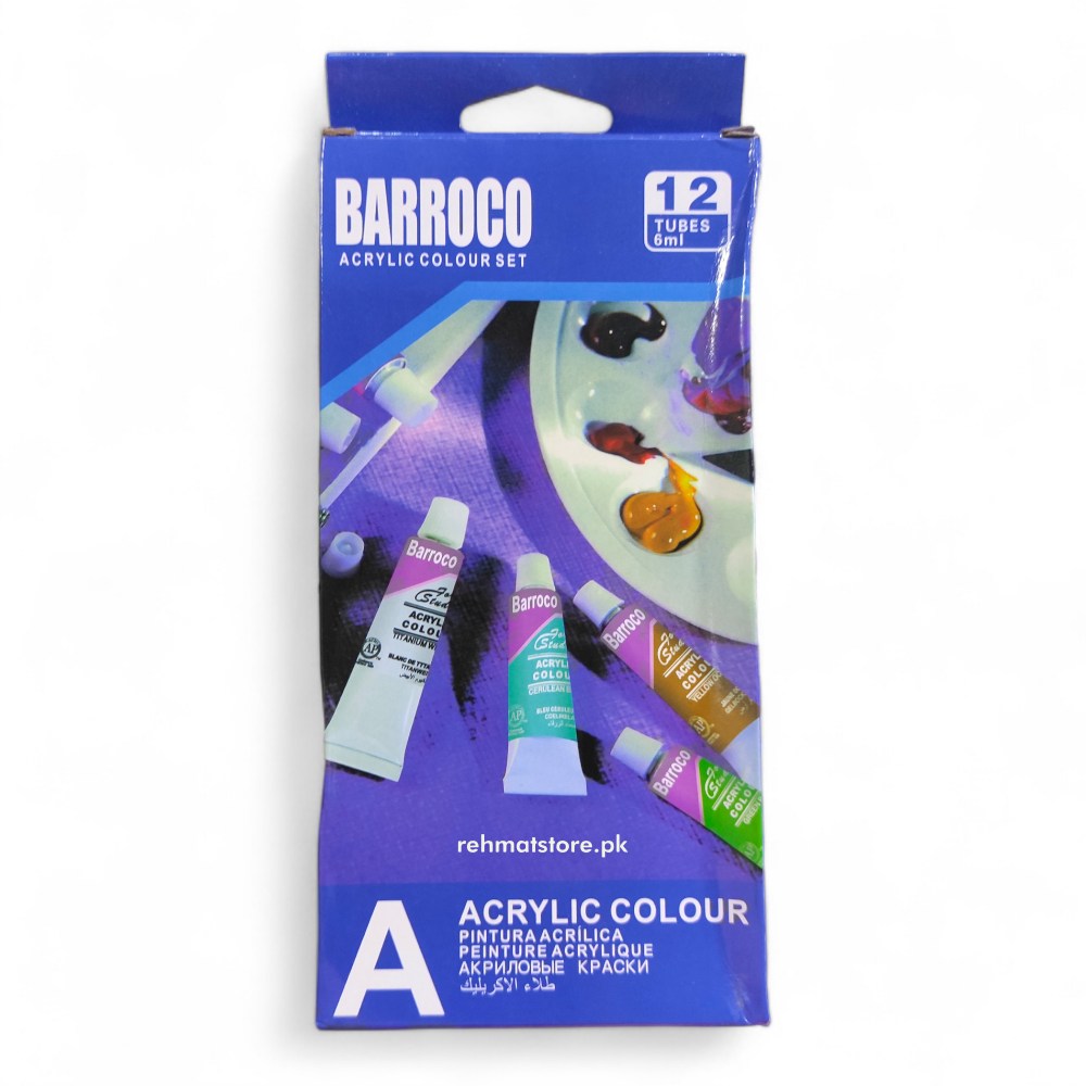 Acrylic Colours Set Barroco 12 Tubes