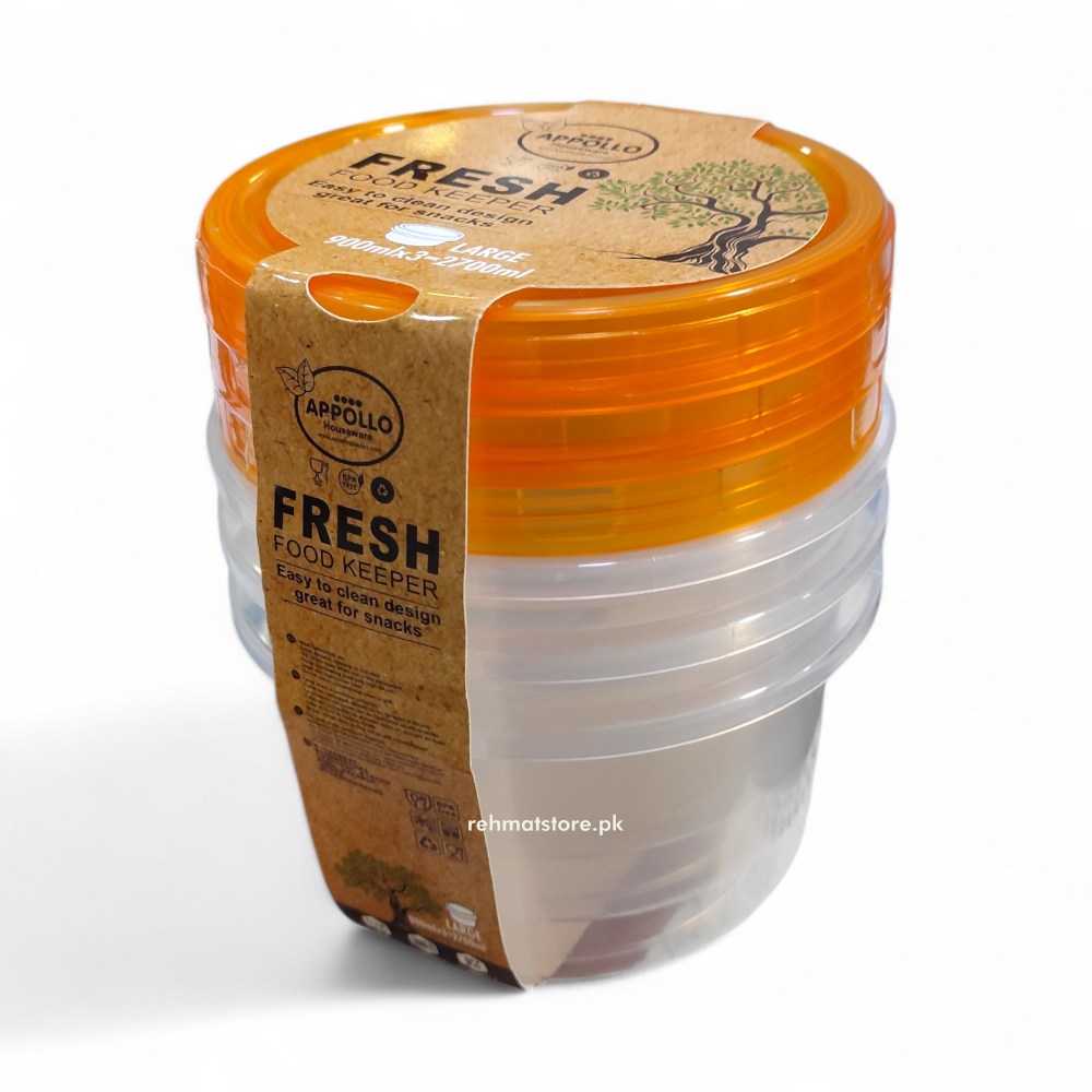 Empty Food Storage Container | 3 Pieces Set