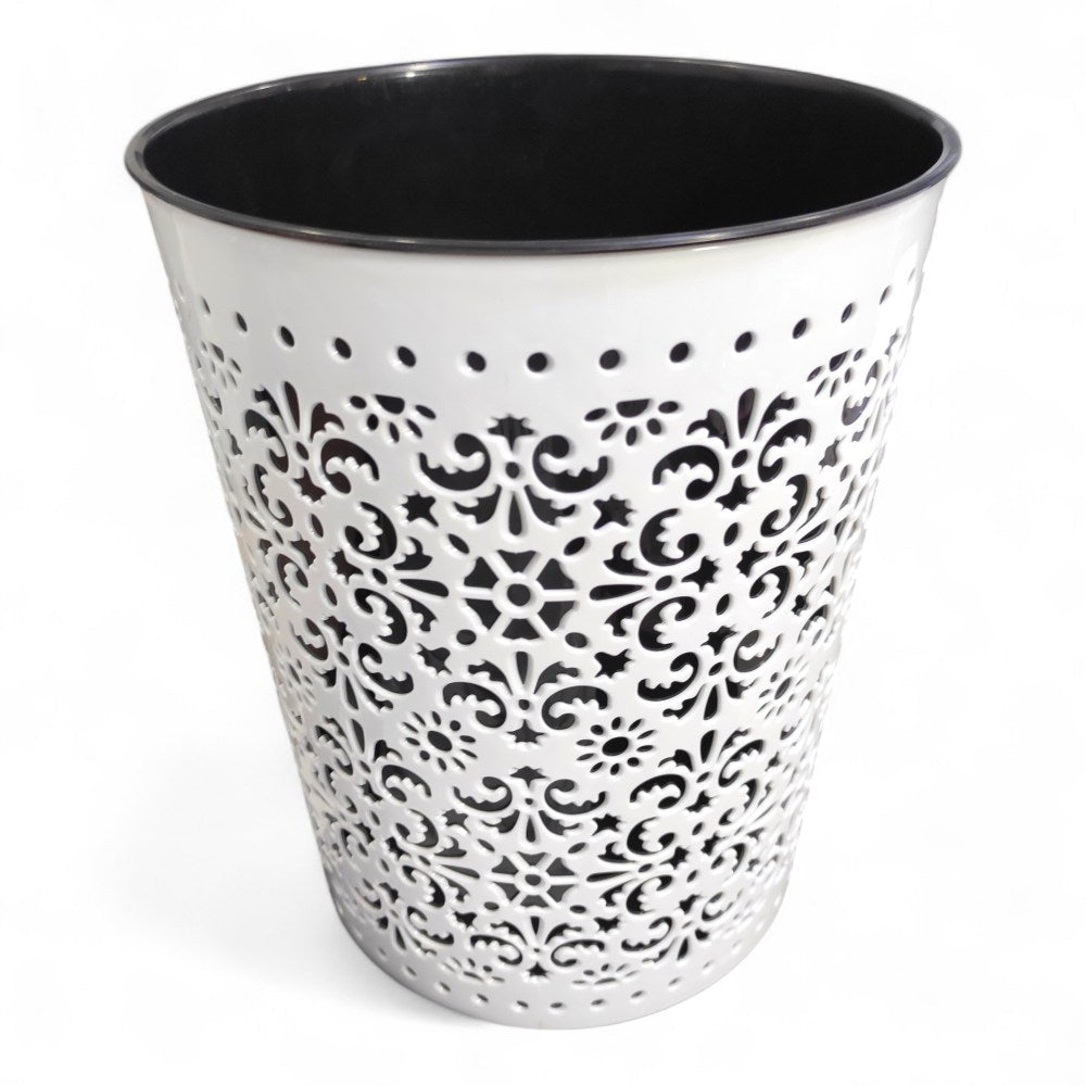 Floral Design Durable Plastic Dustbin | Random Colour