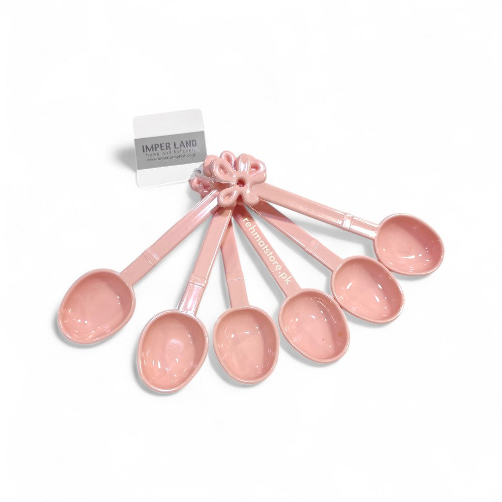 Cute Plastic Spoon 6 Pieces Set | Random Colour