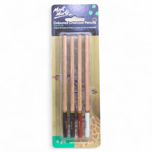 Coloured Charcoal Pencils 4 Piece Set | Mont Marte