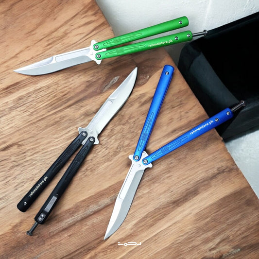 Butterfly Knife Light Weight Sharp Blade with Belt Pouch | Available in 3 colors