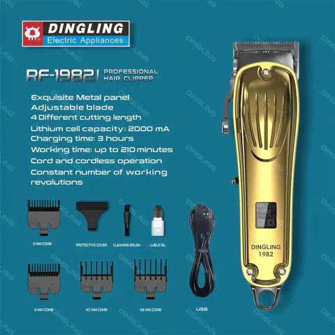 Original Professional Hair Clipper Dingling RF-1982 | Trimmer