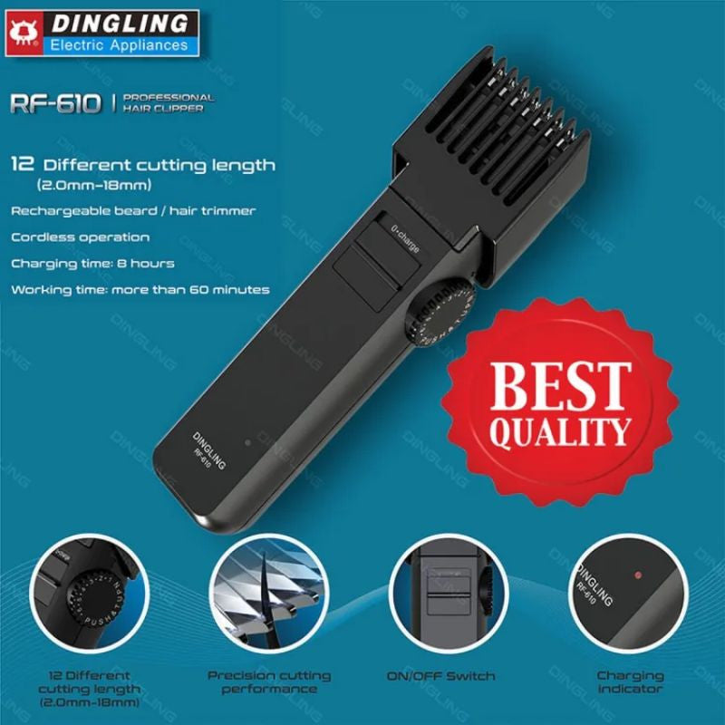 Original Professional Hair Clipper Dingling RF-610B | Trimmer