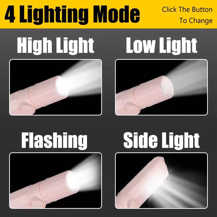 Mini Pocket Torch Light / Flashlight | 3W Zoomable | 500mAh Type-C Charging | RUILANG RL-327