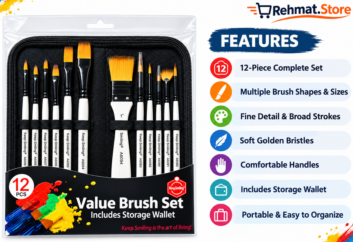 Keep Smiling Value Brush Set 12pcs | 6094