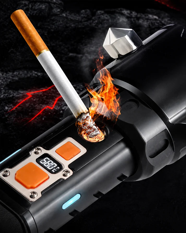 Aluminum Alloy XL SuperHD Flashlight  | Type-C+Powerbank+Side Light+Cigarette Lighter | RL-2407