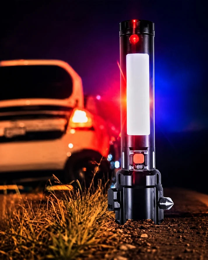 Aluminum Alloy XL SuperHD Flashlight  | Type-C+Powerbank+Side Light+Cigarette Lighter | RL-2407