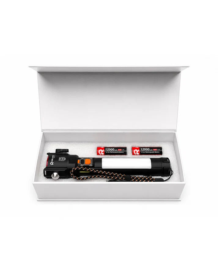 Aluminum Alloy XL SuperHD Flashlight  | Type-C+Powerbank+Side Light+Cigarette Lighter | RL-2407