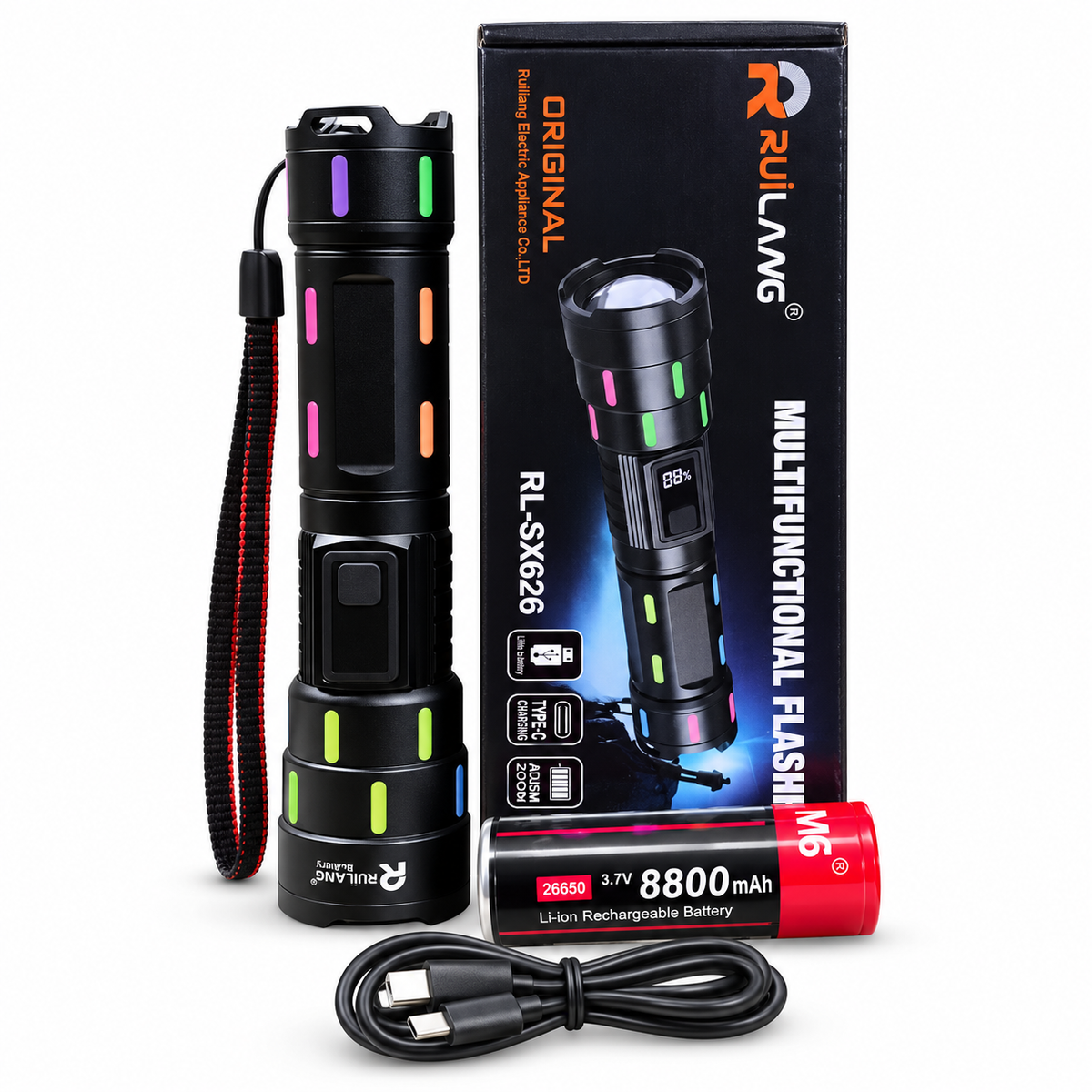 RUILANG RL-SX626 Multifunctional LED Flashlight.