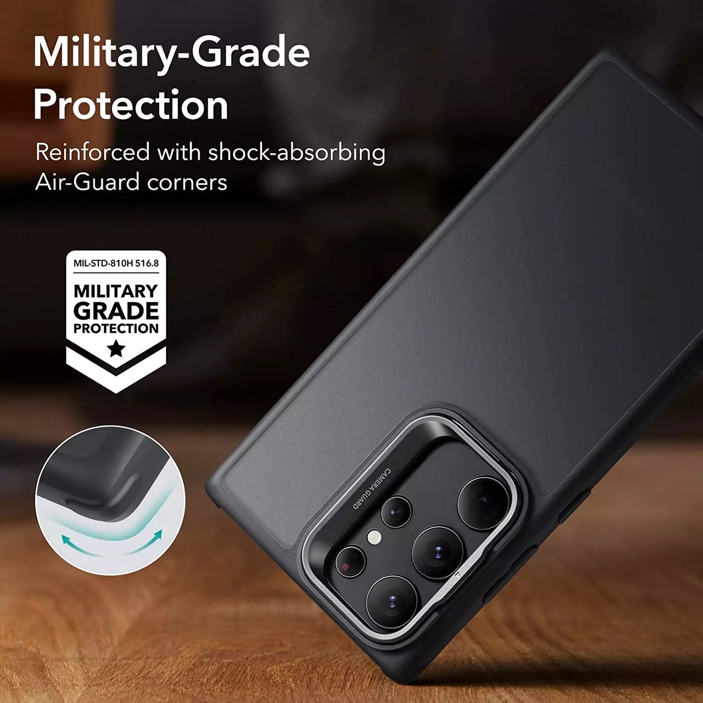 CLEARANCE SALE - ESR Kickstand Case for Galaxy S23 Ultra - Black