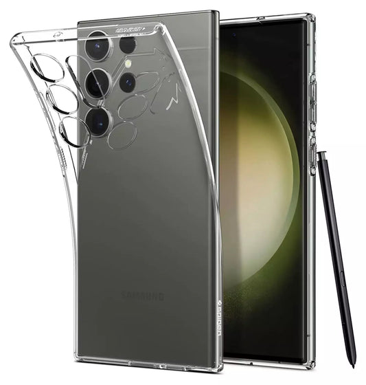CLEARANCE SALE - Spigen Liquid Crystal Case for Galaxy S23 Ultra - ACS05610 - Crystal Clear