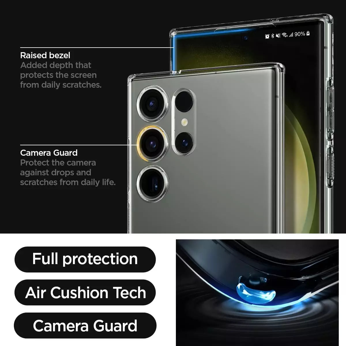 CLEARANCE SALE - Spigen Liquid Crystal Case for Galaxy S23 Ultra - ACS05610 - Crystal Clear