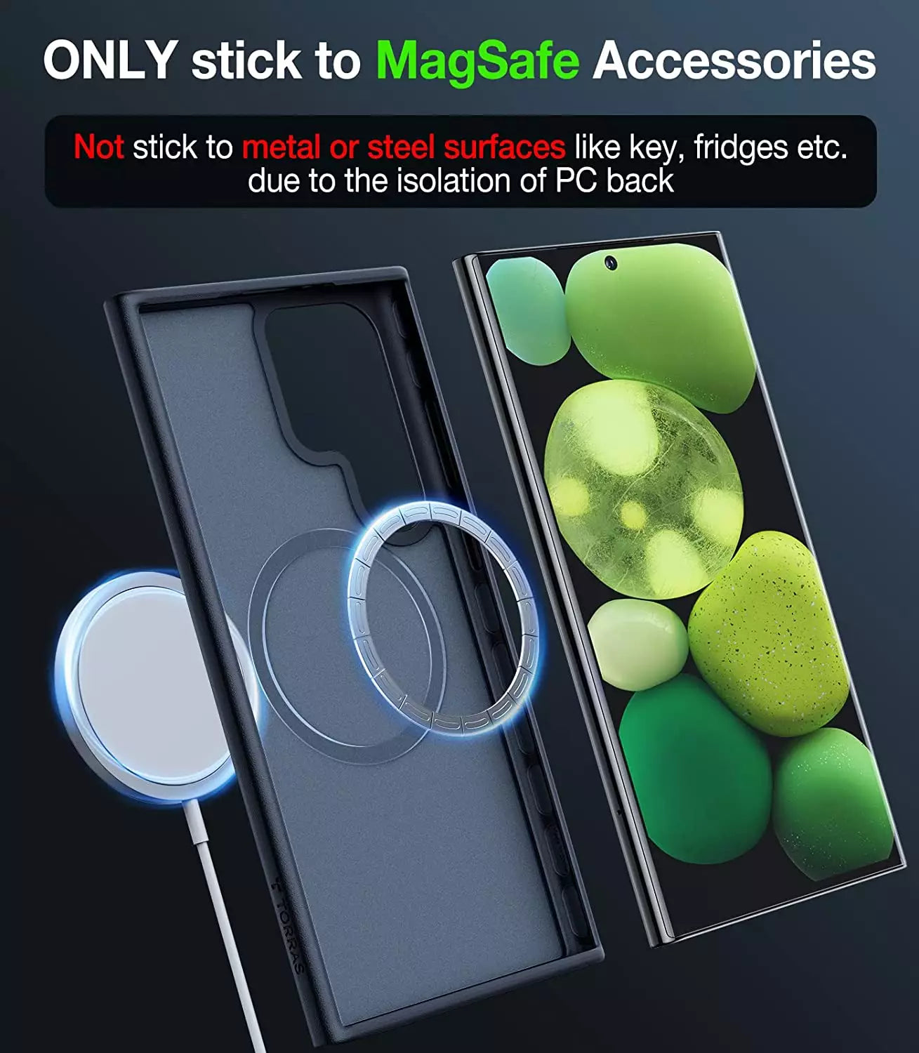 CLEARANCE SALE - Torras Guardian Magsafe Case for Galaxy S23 Ultra - Black