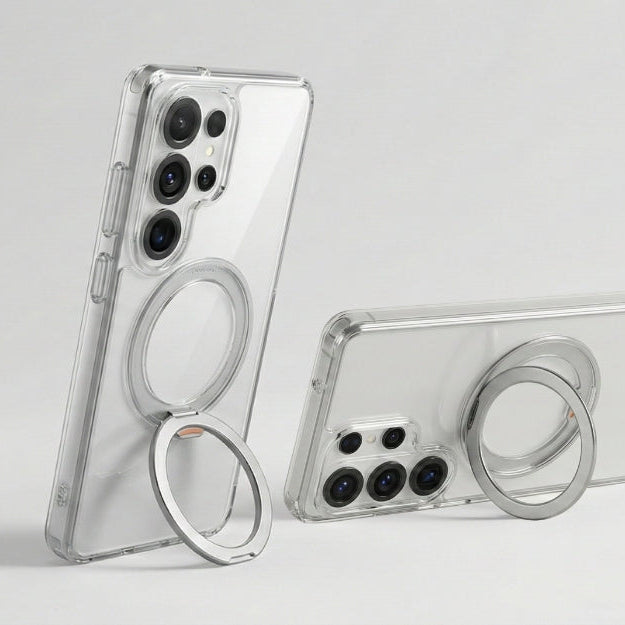 UNIQ Swivix Clear MagSafe Case with Durable 360° Rotating Kick Stand - Galaxy S26 Ultra