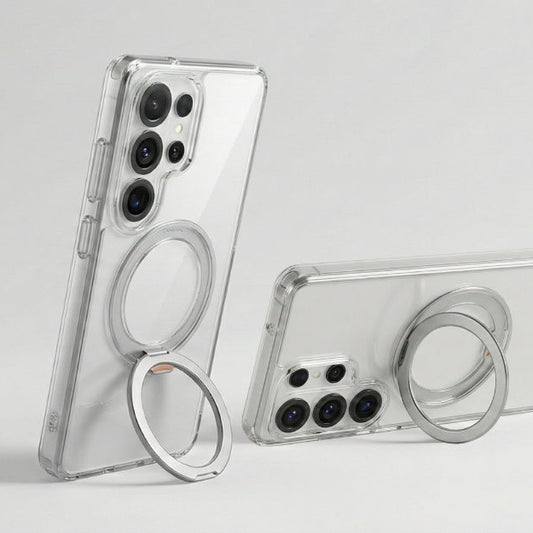 UNIQ Swivix Clear MagSafe Case with Durable 360° Rotating Kick Stand - Galaxy S26 Ultra