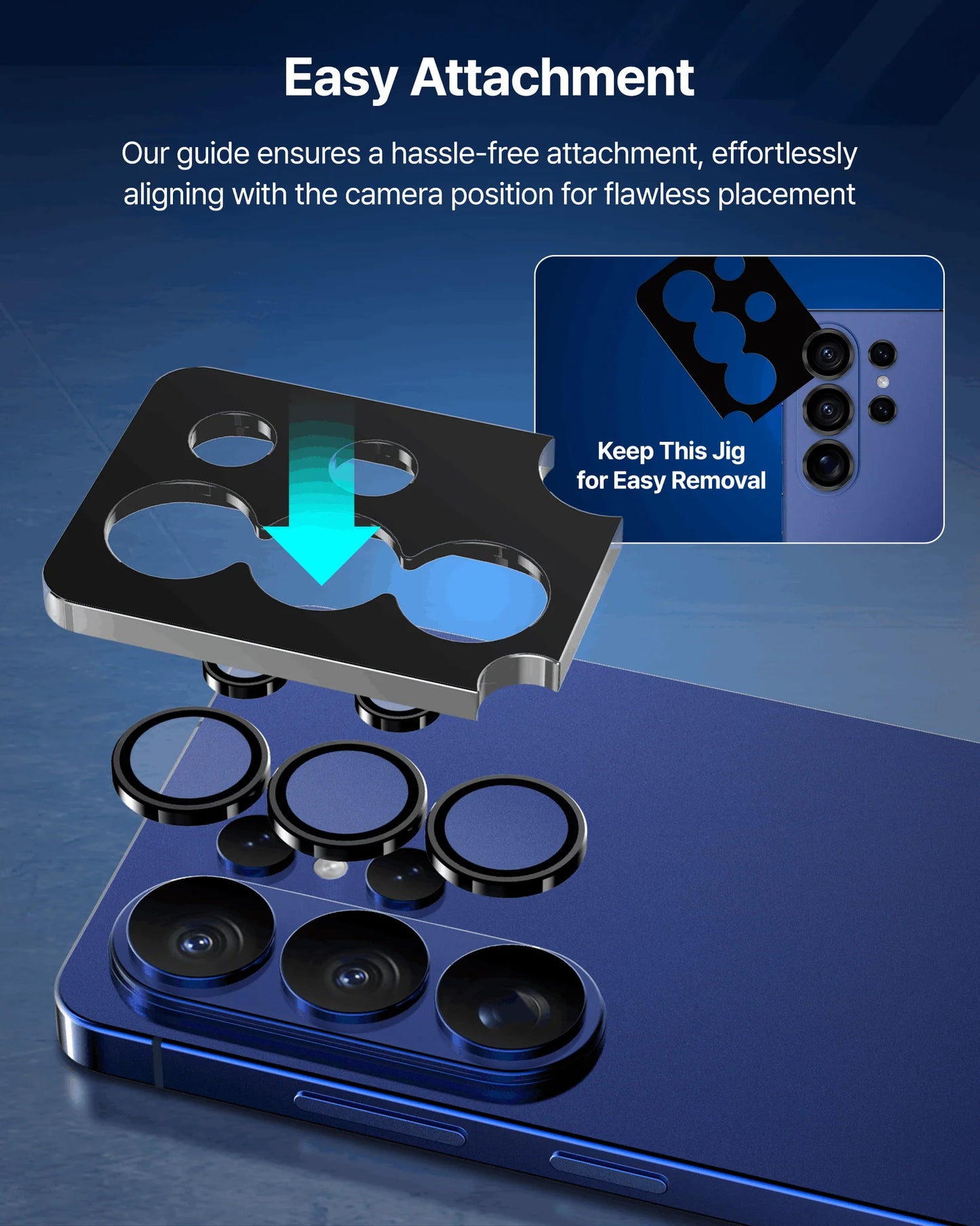 Whitestone Dome Camera Lens Protector Ring for Galaxy S26 Ultra - Black