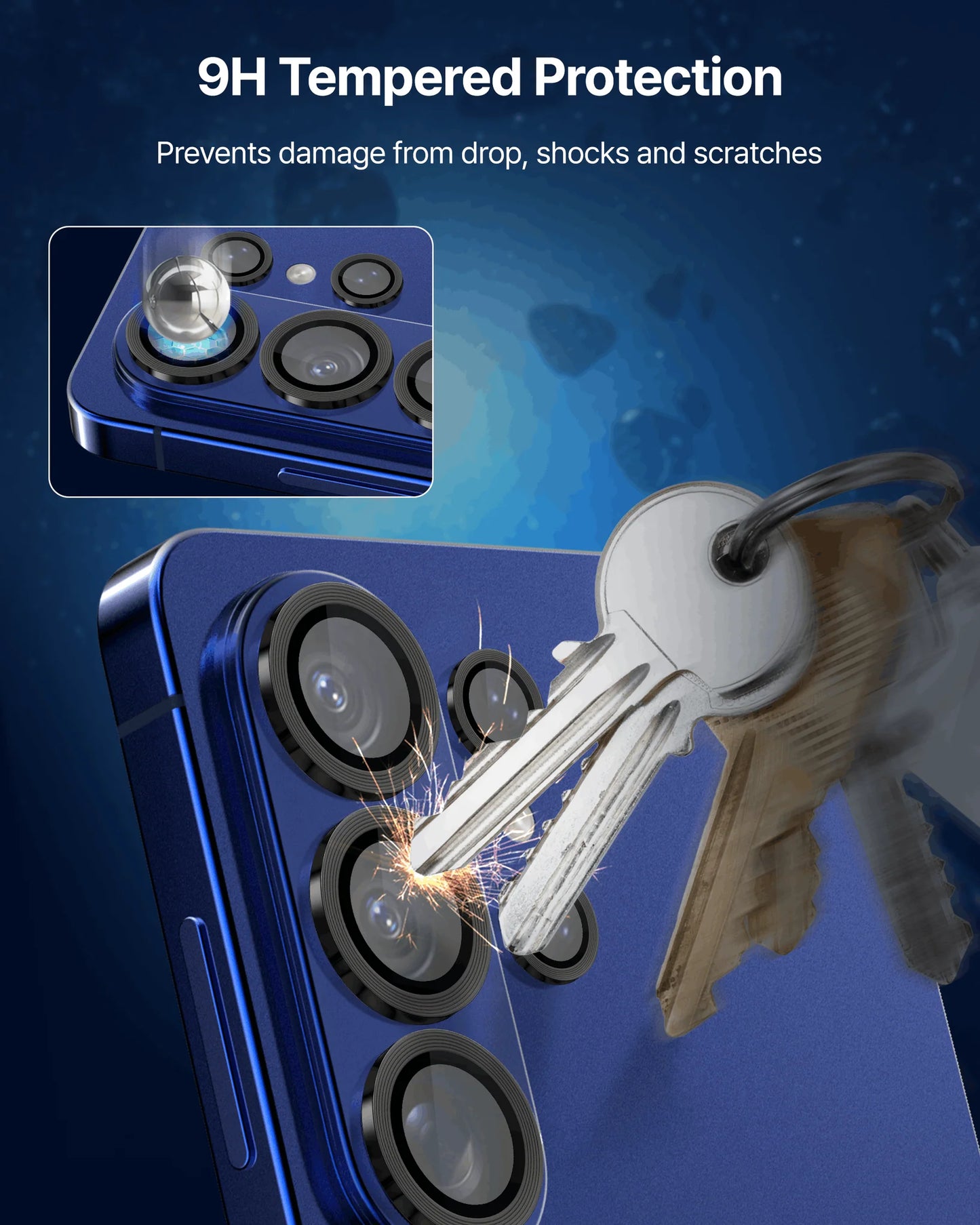 Whitestone Dome Camera Lens Protector Ring for Galaxy S26 Ultra - Black