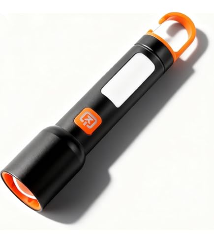 Multifunctional Metal 3 color emitting Zoom Torch Light / Flashlight | Type-C | 636-6