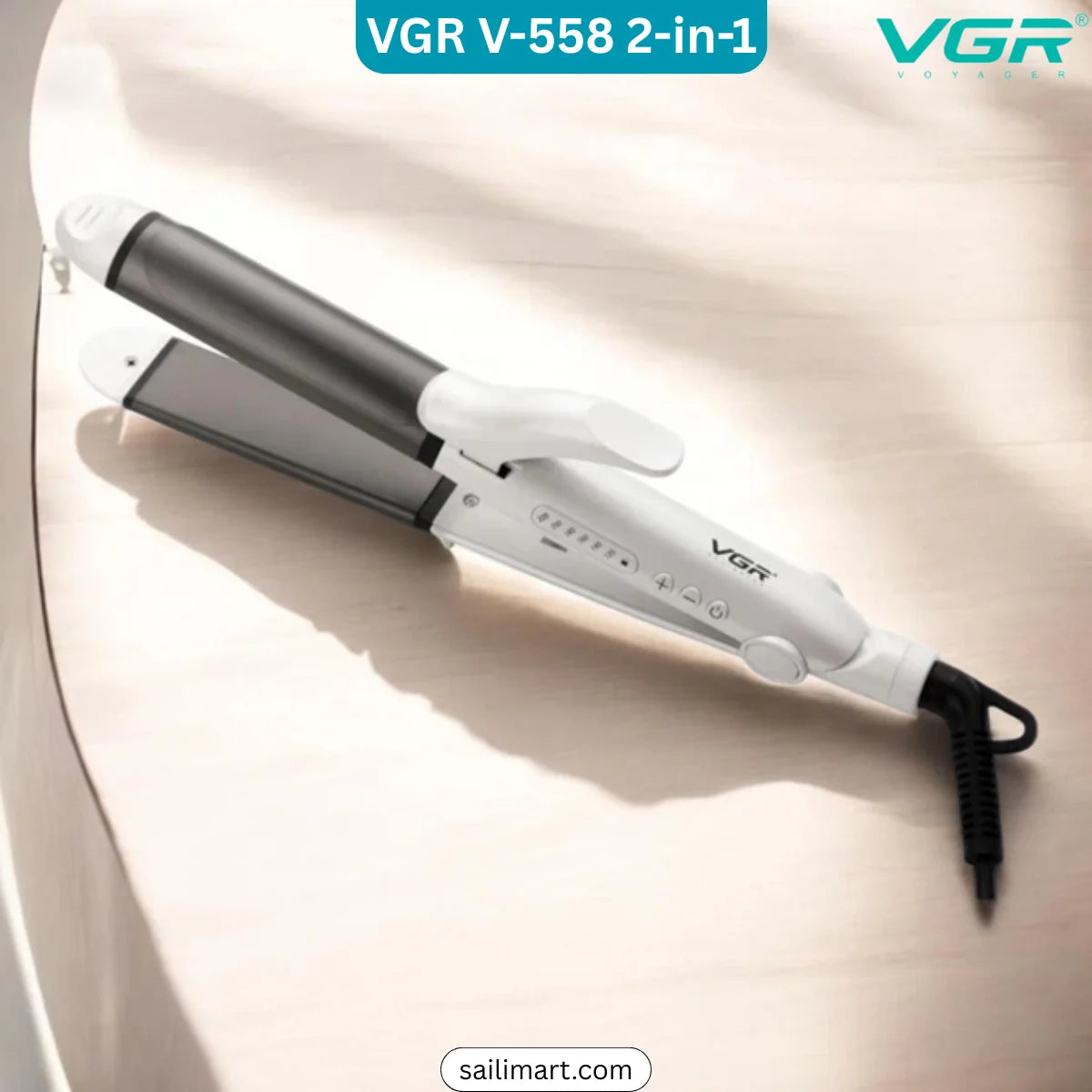 VGR V-558 Professional 2-in-1 Hair Straightener & Curler.