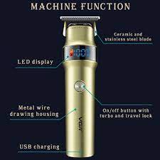 VGR Rechargeable Digital Display Hair Clipper With Turbo Function | 3 PCS GUIDE COMB  | VGR-V991