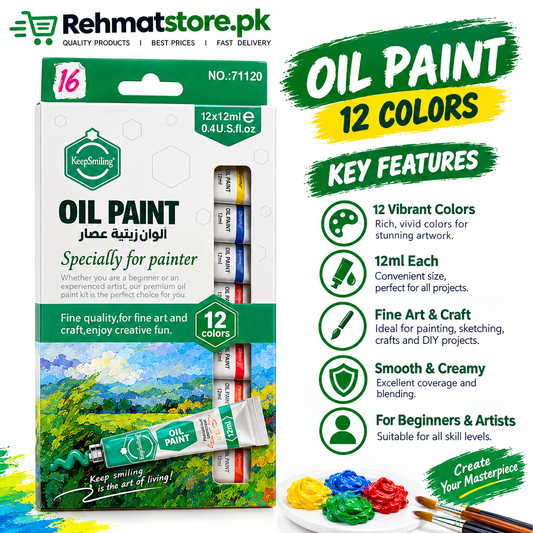 Keep Smiling Oil Paint Set 7112O  | 12pcsx12ml 0.4USfloz