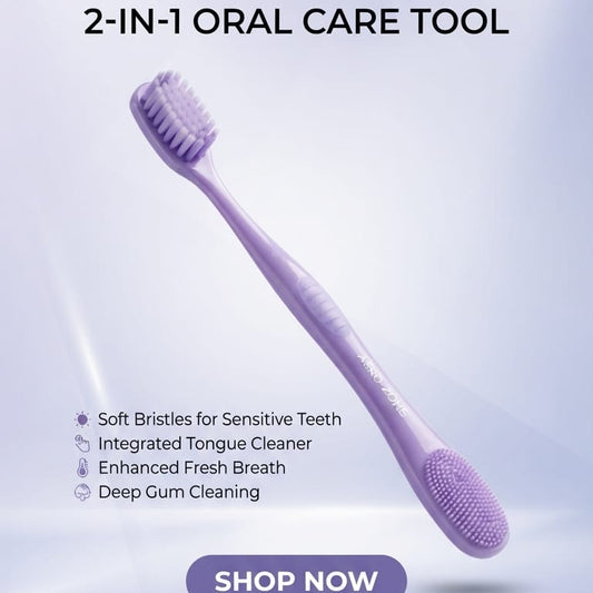 Aero-Zone 2-in-1 Toothbrush | 2-sided tongue cleaner