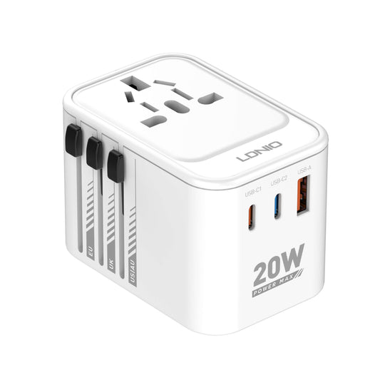 LDNIO 20W 3 USB Travel convertor GaN Wall Charger | 2C+1A | Z9
