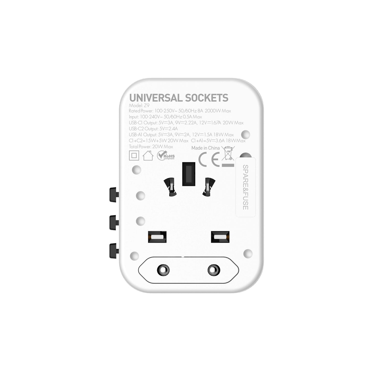 LDNIO 20W 3 USB Travel convertor GaN Wall Charger | 2C+1A | Z9