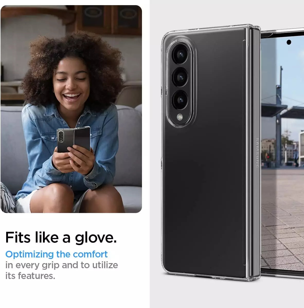 CLEARANCE SALE - Spigen AIR SKIN Case for Galaxy Z Fold4  | ACS05104 – Clear