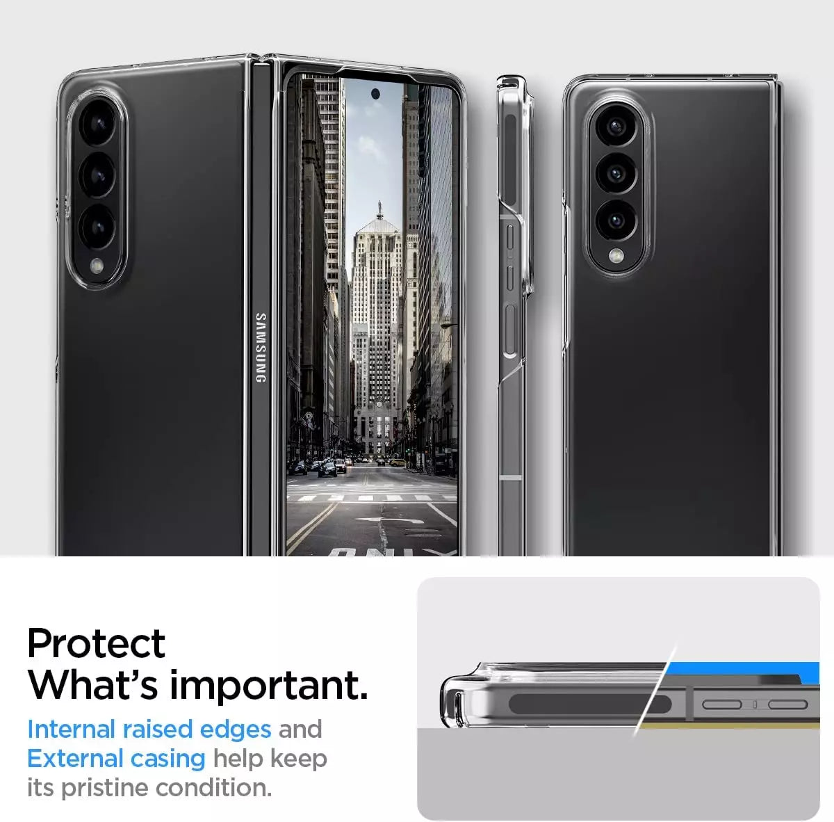 CLEARANCE SALE - Spigen AIR SKIN Case for Galaxy Z Fold4  | ACS05104 – Clear