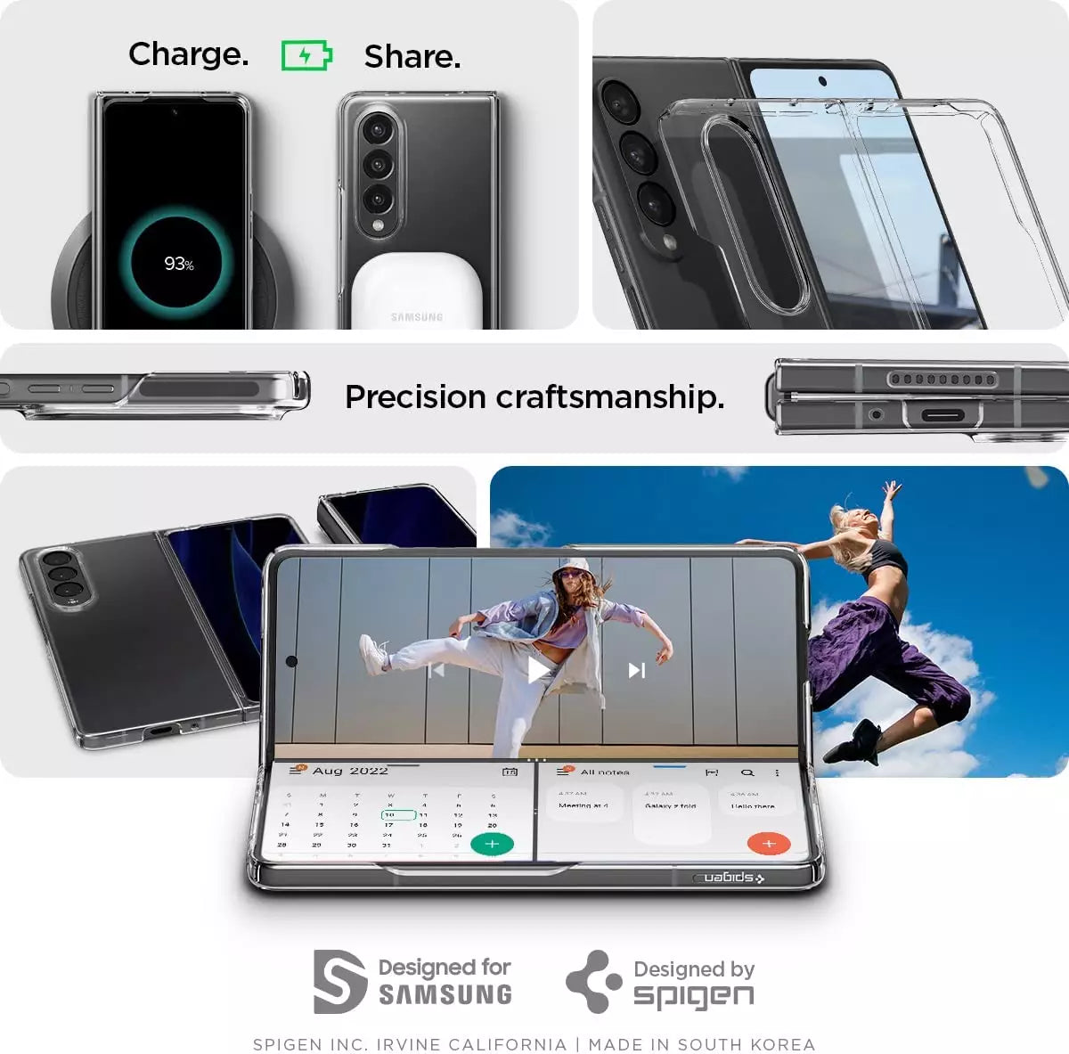 CLEARANCE SALE - Spigen AIR SKIN Case for Galaxy Z Fold4  | ACS05104 – Clear