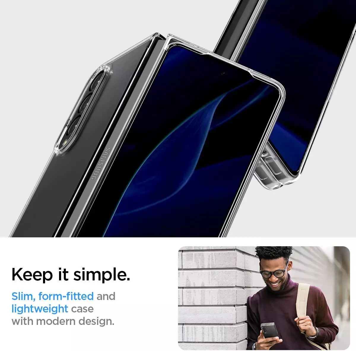CLEARANCE SALE - Spigen AIR SKIN Case for Galaxy Z Fold4  | ACS05104 – Clear