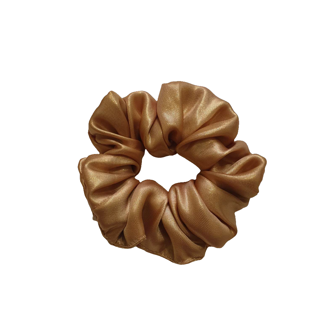 Gold Silk Scrunchie | Hair Tie