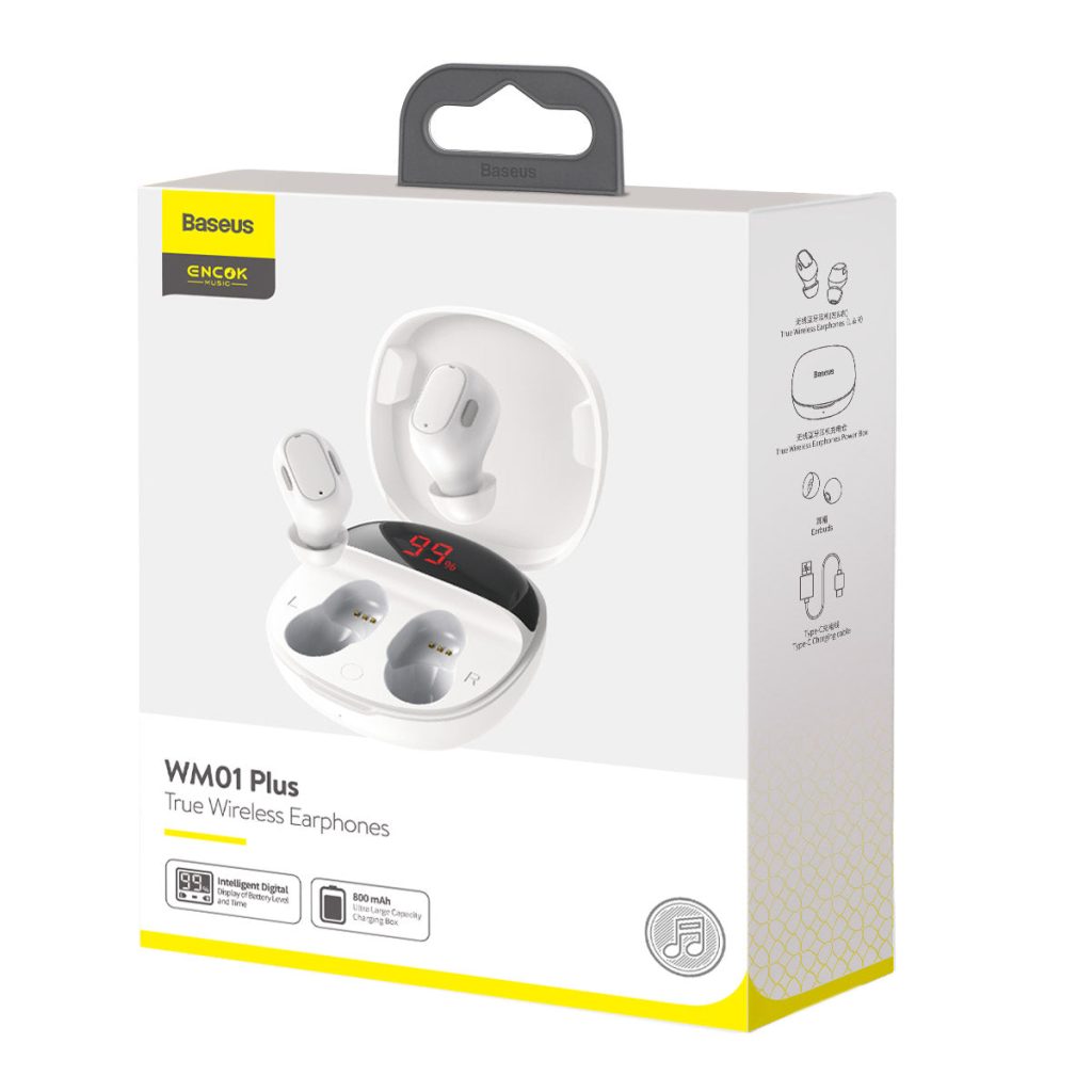 Baseus Encok WM01 Plus True Wireless Earphones | Bluetooth Earbuds with Digital Display