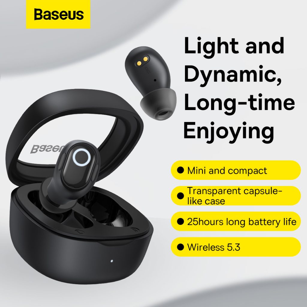 Baseus Bowie WM02 TWS Bluetooth Earbuds | Super Compact | Black/White