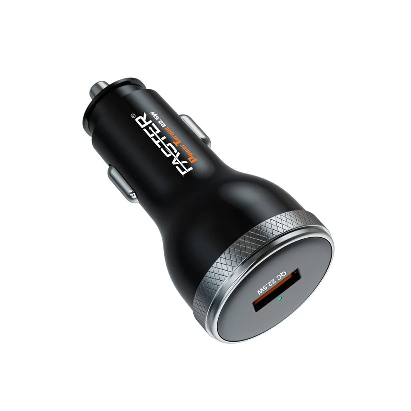 Faster 22.5W Car Charger | USB-A Port | with A-C Cable | FCC-200/FCC-300