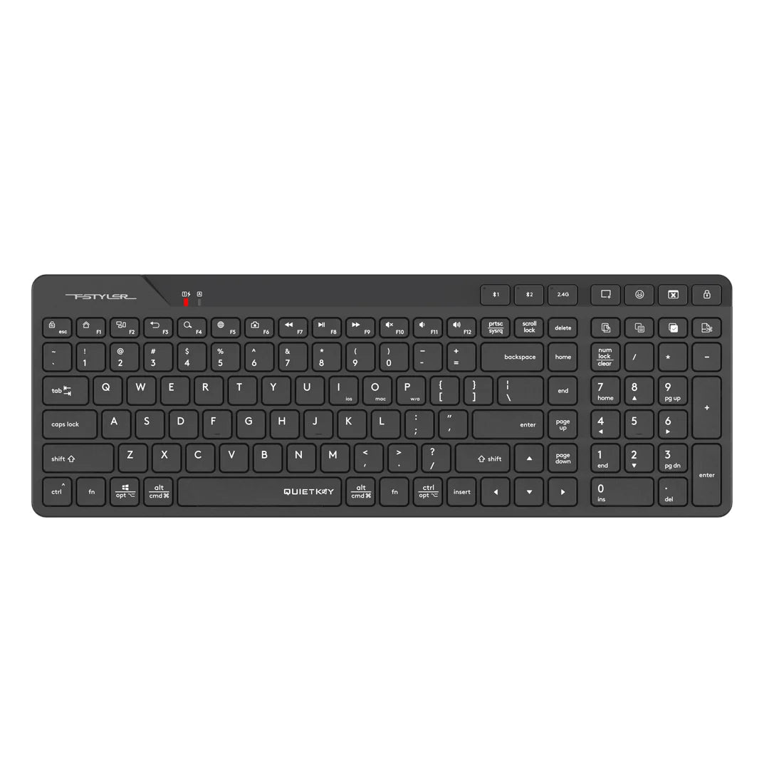A4Tech FStyler FBK27C AS Bluetooth & 2.4G Rechargeable Wireless Keyboard.
