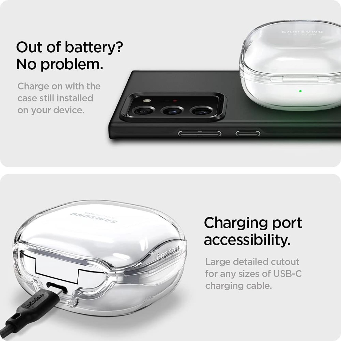 Spigen GEO FIT Ultra Hybrid case for Samsung Galaxy Buds/Buds Pro/Buds2/Buds2 Pro/Buds Live