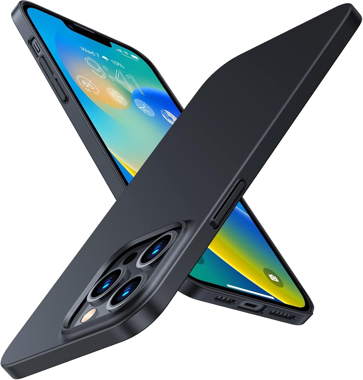 Torras OriginFit Series Thin Case for iPhone 15 Pro - Titanium Grey/Black