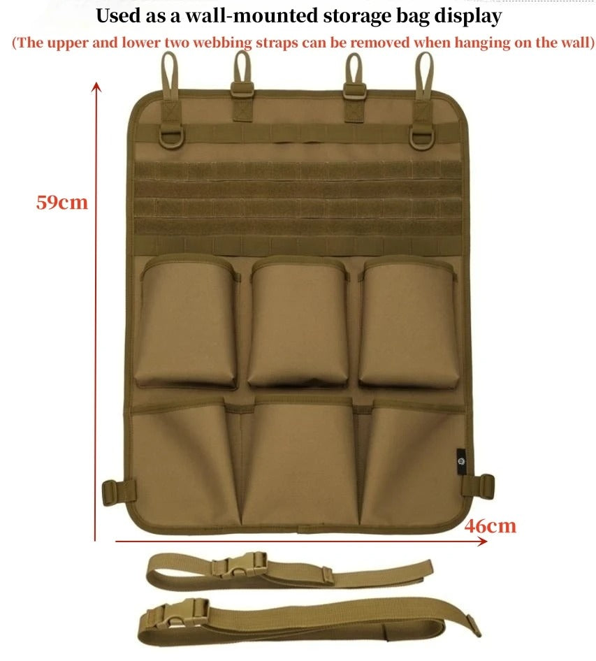 Tactical Car Organizer Seat Back Storage Bag