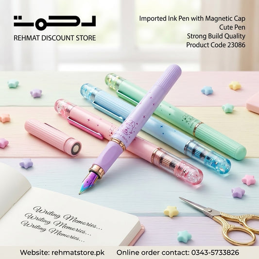 Imported Ink Pen with Magnetic Cap.