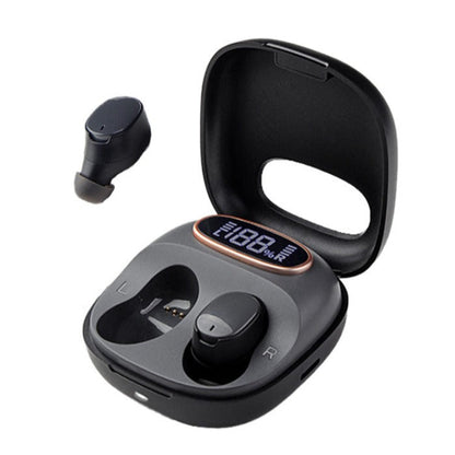 Faster RB200 Rebirth TWS Bluetooth Earbuds | Digital Display Charging Box - Black