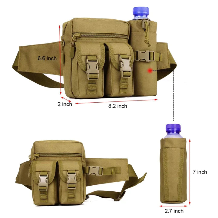 Sole Carrier Waist/Shoulder Bag with Bottle Holder