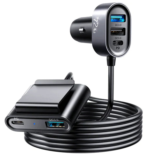 Joyroom 72W Super Fast Car Charger 5 Multi-port (2PD+3QC3.0) | JR-CL05